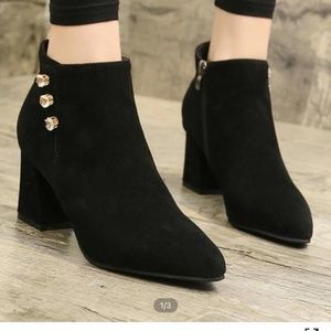 Black Velvet Boots